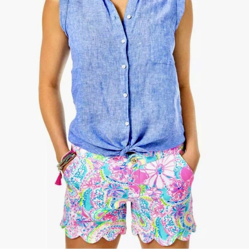 🌸 Lilly Pulitzer Knit Buttercup Shorts, Flock Full of Fun🌸